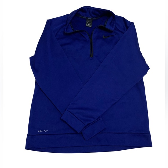 Nike Other - NIKE | Mens Size Large Dark Blue DRI-FIT Crewneck Quarter Zip Sweatshirt
